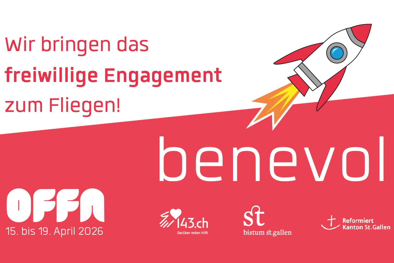 Wir bringen das freiwillige Engagement zum Fliegen vom 15. bis 19. April 2026 an der OFFA