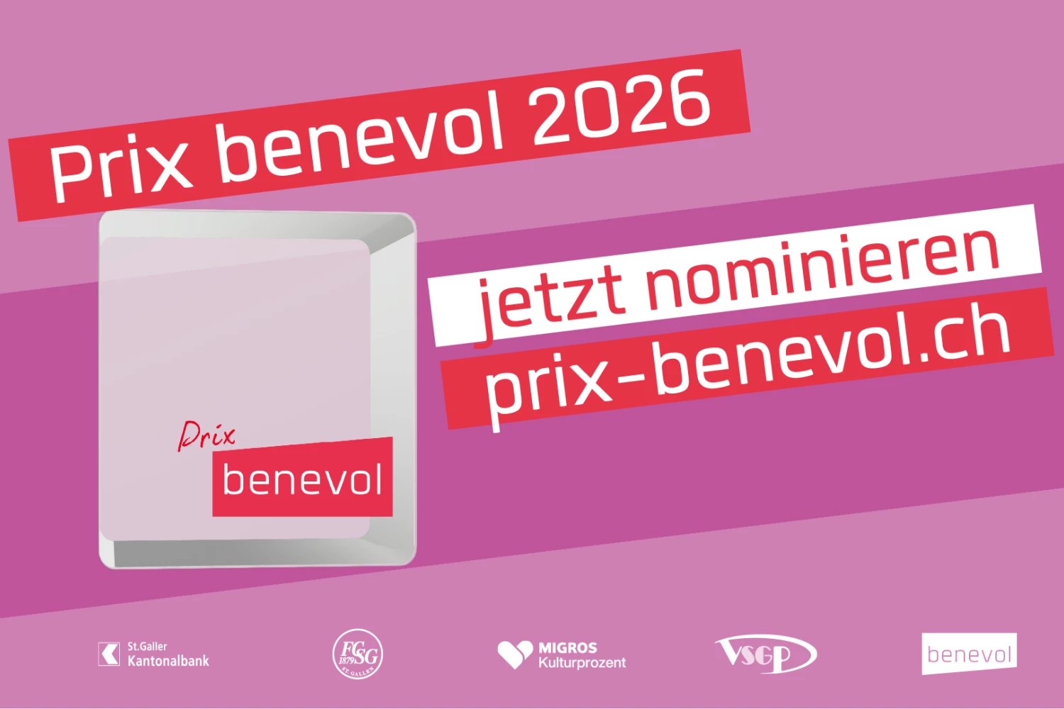 Prix benevol 2026 - Anerkennung für freiwilliges Engagement